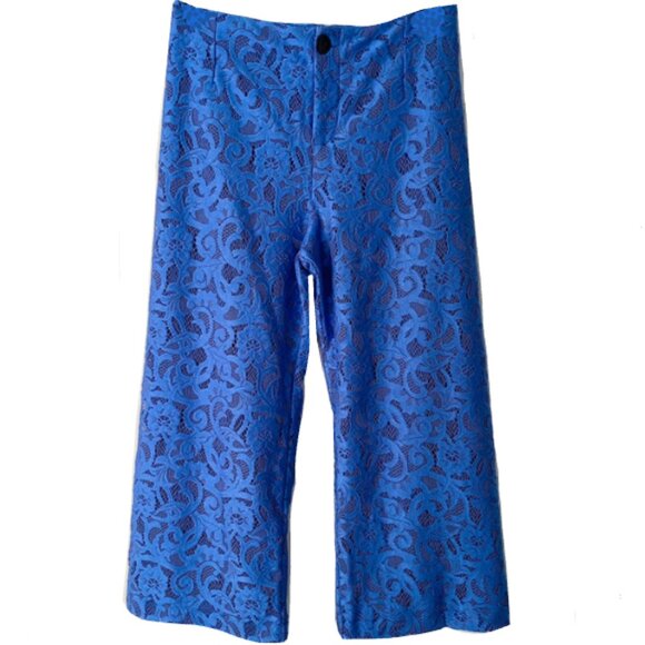 Brand New THE COLETTE LACE CROPPED WIDE-LEG PANTS BY MAEVE - Picture 10 of 11
